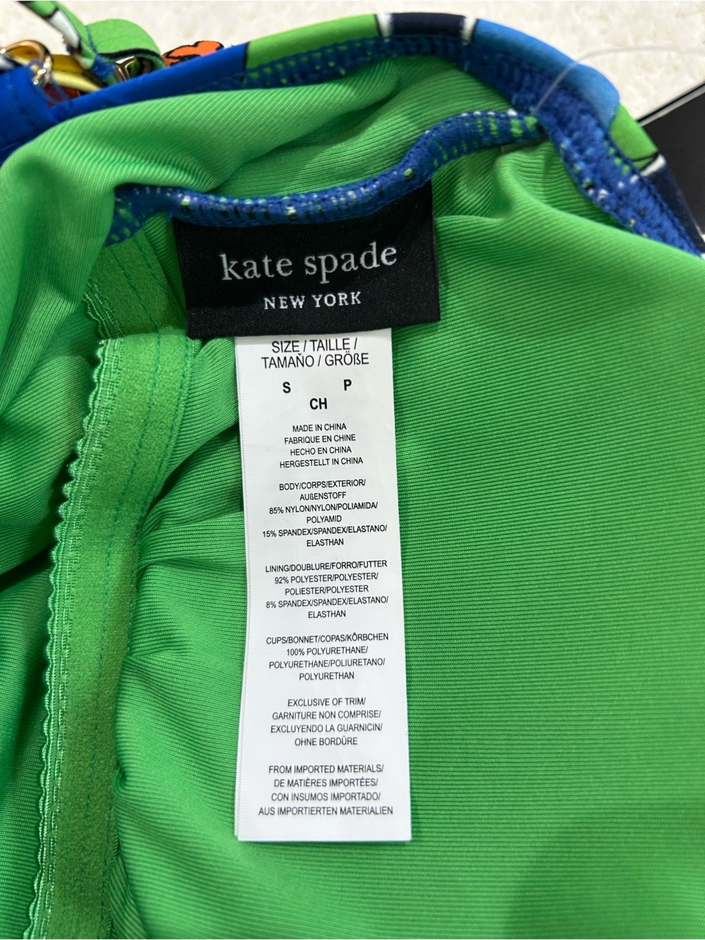 Kate Spade 60’s 70’s Retro Mod Floral High Neck One Piece Swimsuit Size S NWT - Picture 6 of 9